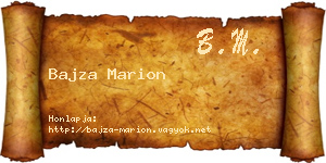 Bajza Marion névjegykártya